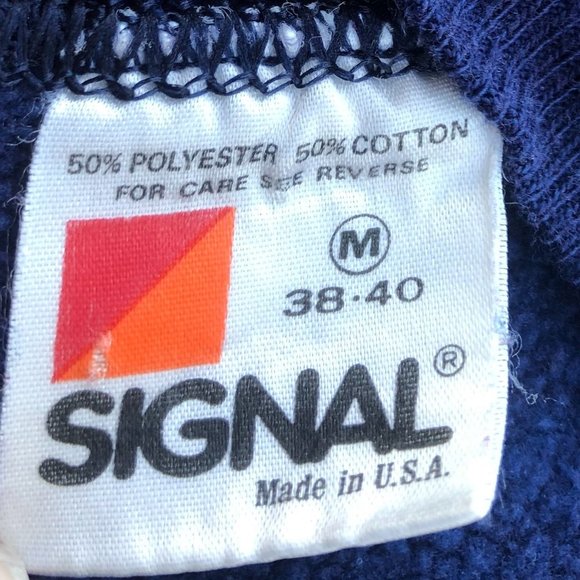 Vintage 80s Penn State Crewneck Crew Neck Sweatshirt Pullover Signal USA S/M - Picture 16 of 17